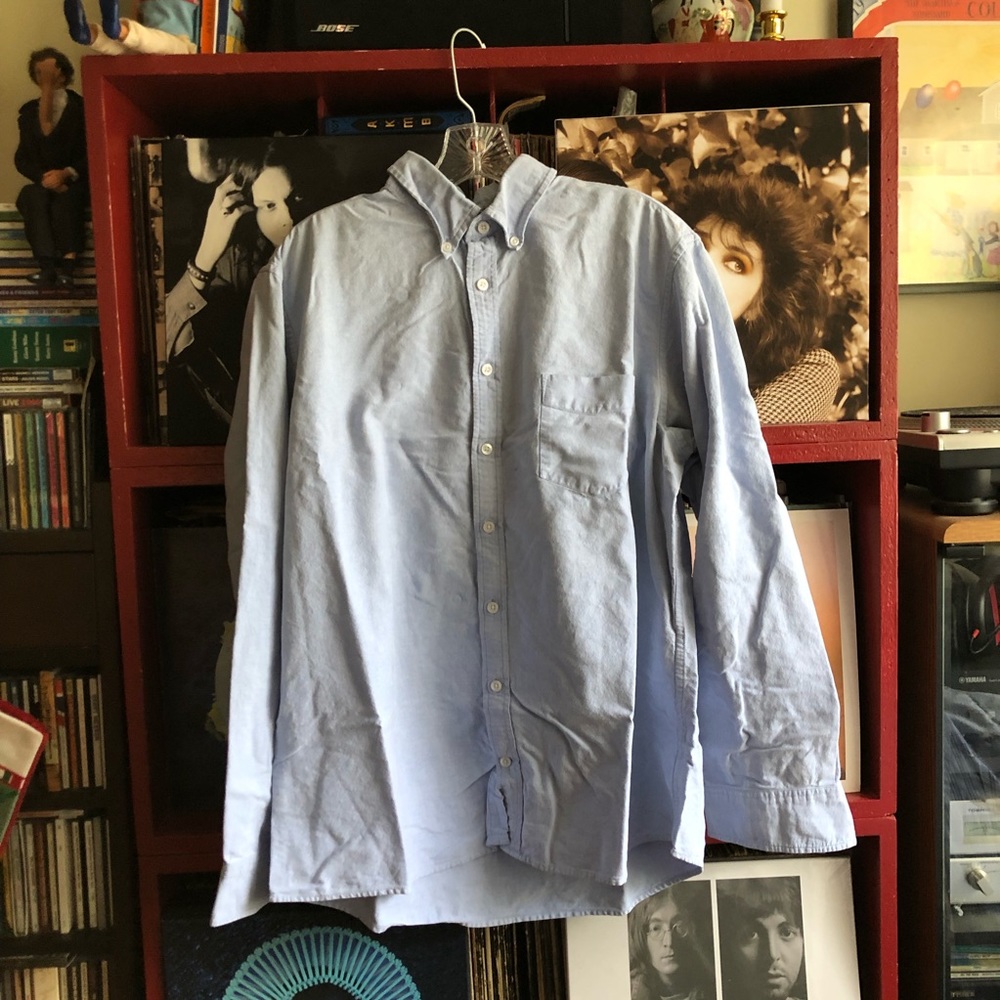 Merona light blue button down shirt. Like new.